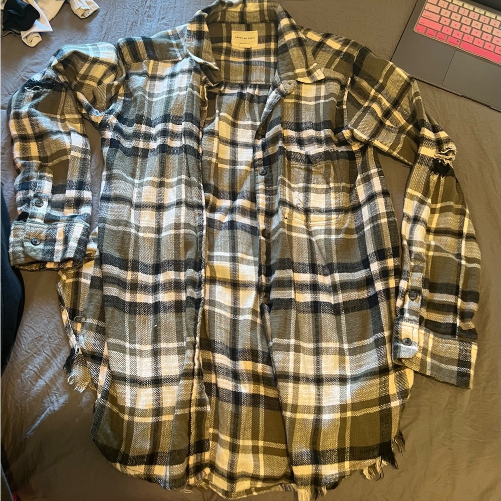 American Eagle Oversized Plaid Shirt
